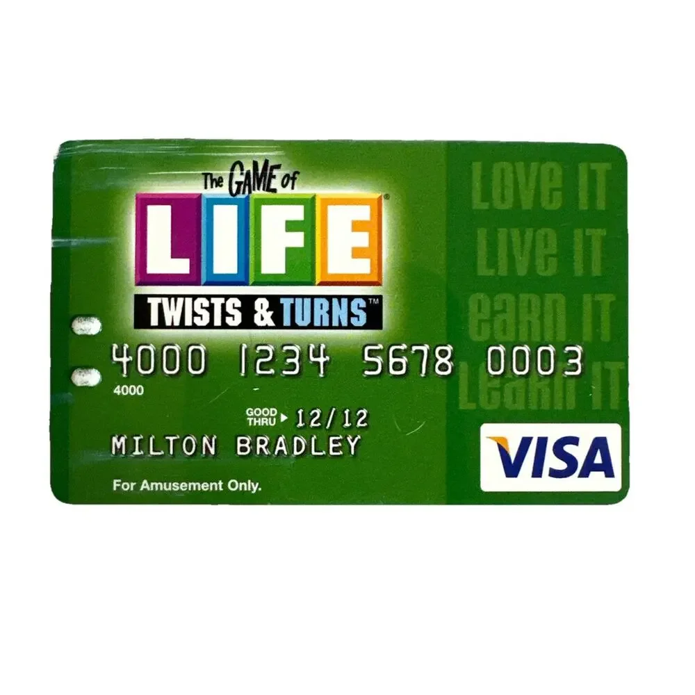 2007 The Game of Life Twists and Turns VISA Cards Green Yellow Orange Lot of 3 - Picture 4 of 9